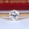 Bague de fiançailles Cartier 1895 en or jaune 18 carats, 0,72 ct, diamant rond D VS1