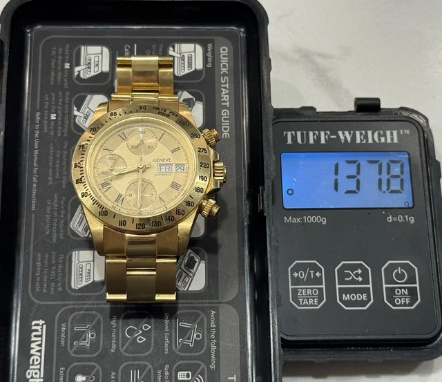 18K-Geneve-Chronograph-Automatic-Date-Mens-Watch-w-9.webp Montre homme chronographe automatique Genève 18 carats avec date et bracelet 18 carats - 137 grammes