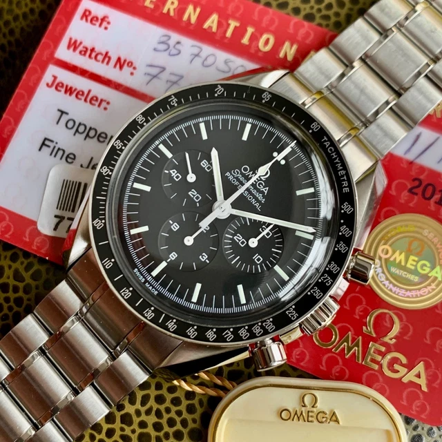 2011-Omega-Speedmaster-Professional-Ref-35705000-Mint Omega Speedmaster Professional 2011 Réf. 3570.50.00 - État neuf et non poli