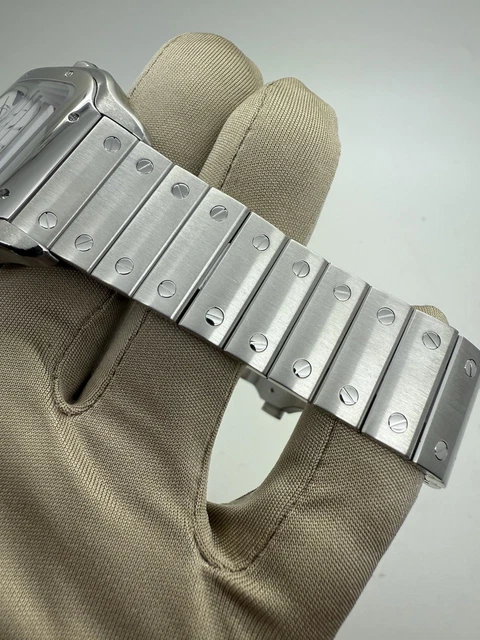 2018-Cartier-Santos-White-Dial-398mm-Steel-Automatic-22.webp Montre automatique Cartier Santos 2018, cadran blanc, 39,8 mm, acier, WSSA0009 B+P