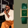 Montre Cartier Tank Louis Cartier verte 2023, grand modèle, boîtier en or 18 carats de 33,7 mm