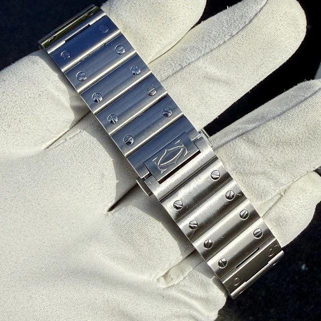 2024-Cartier-Santos-Large-Green-Dial-WSSA0062-Very-8.webp Montre Cartier Santos Grand Cadran Vert WSSA0062, 2024, Très bon état - Boîte et Papiers