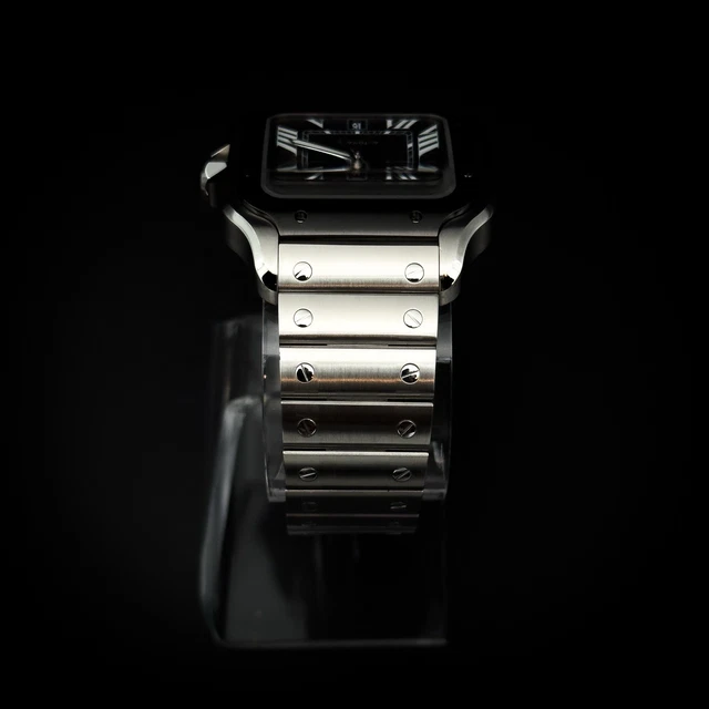 Montre Cartier Santos de Cartier 39,8 mm, cadran gris, bracelet en acier, 2025 (WSSA0037)