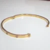 Cartier-18k-Rose-Gold-Love-Bracelet-10-Diamond-1.webp Bracelet Love Cartier en or rose 18 carats, 10 diamants, taille 17, petit modèle, 4 mm, boîte, Coa