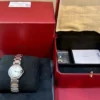 Montre Cartier Ballon Bleu QTZ 28 mm pour femme avec lunette sertie de diamants - Coffret complet
