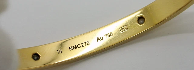 Bracelet Cartier LOVE en or jaune 18 carats, 4 diamants, 0,42 ct, taille 18, ensemble complet