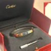 Bracelet Cartier LOVE en or blanc 18 carats, taille 17, coffret complet et certificat