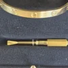 Bracelet Cartier Love en or jaune 18 carats, taille 18, fermoir à vis, neuf, avec boîte et papier
