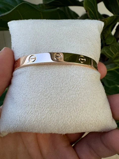 Bracelet Cartier Love en or rose 18 carats, nouvelle version, taille 16, avec boîte et papiers - B4000