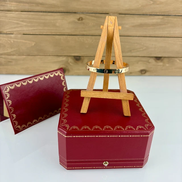 Bracelet Cartier Love en or rose 18 carats, taille 16, ensemble complet avec papiers