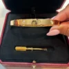 Cartier-Love-Bracelet-4-Diamonds-18k-Yellow-Size-5.webp Bracelet Cartier Love 4 diamants 18 carats jaune taille 20 cm