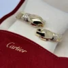 Bracelet Cartier Panthère Cougar Trinity en or jaune, blanc et rose 18 carats, service 2025