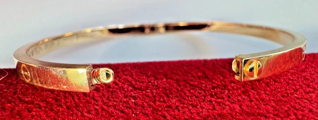 Cartier-Rose-Gold-Love-Bracelet-Medium-Model-With (10) Bracelet Cartier Love en or rose, modèle moyen, avec boîte et documents d'origine.