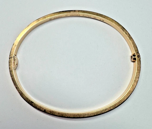 Cartier-Rose-Gold-Love-Bracelet-Medium-Model-With (3) Bracelet Cartier Love en or rose, modèle moyen, avec boîte et documents d'origine.
