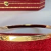 Cartier-Rose-Gold-Love-Bracelet-Medium-Model-With (6) Bracelet Cartier Love en or rose, modèle moyen, avec boîte et documents d'origine.