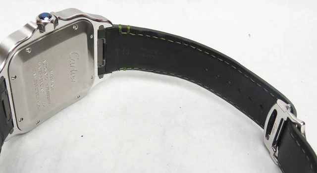 Cartier-Santos-Wssa0062-Large-Model-Green-Dial-Ss-6.webp Montre Cartier Santos Wssa0062 Grand Modèle Cadran Vert SS Coffret Carte de Garantie