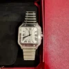 Cartier-Santos-de-Cartier-Medium-Stainless-Steel-WSSA0029-27.webp Montre Cartier Santos de Cartier Medium en acier inoxydable WSSA0029, coffret et papiers