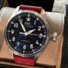 Montre IWC Big Pilot 43 mm avec 2 bracelets OEM, garantie d'usine, ensemble complet - Cadran noir