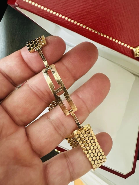 Montre Cartier Trinity pour femme, or jaune 18 carats et diamants ~ Boîte et papiers