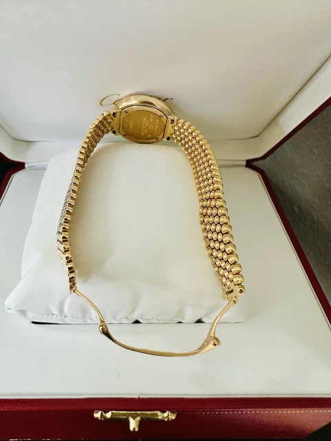 Montre Cartier Trinity pour femme, or jaune 18 carats et diamants ~ Boîte et papiers