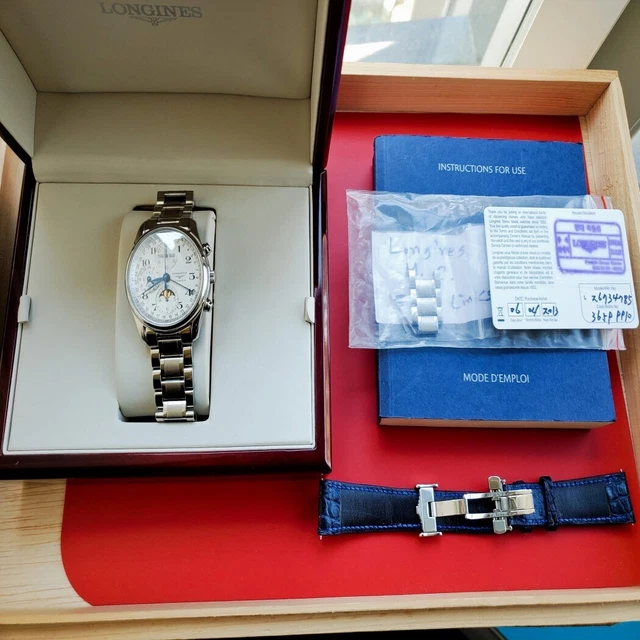 Mens-Longines-Master-Collection-4.webp Montre chronographe Longines Master Collection pour homme, 40 mm, automatique, L2 673, 4 cartes dans un coffret