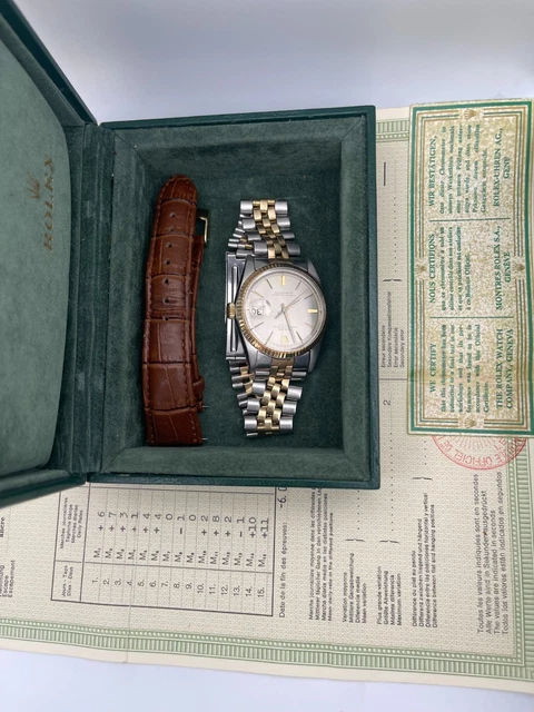 Mens-Su-Rolex-Oyster-Perpetual-Datejust-36-1601-12.webp Rolex Oyster Perpetual Datejust 36 1601 pour homme - Bicolore