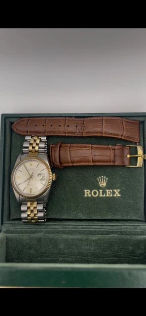 Mens-Su-Rolex-Oyster-Perpetual-Datejust-36-1601-13.webp Rolex Oyster Perpetual Datejust 36 1601 pour homme - Bicolore