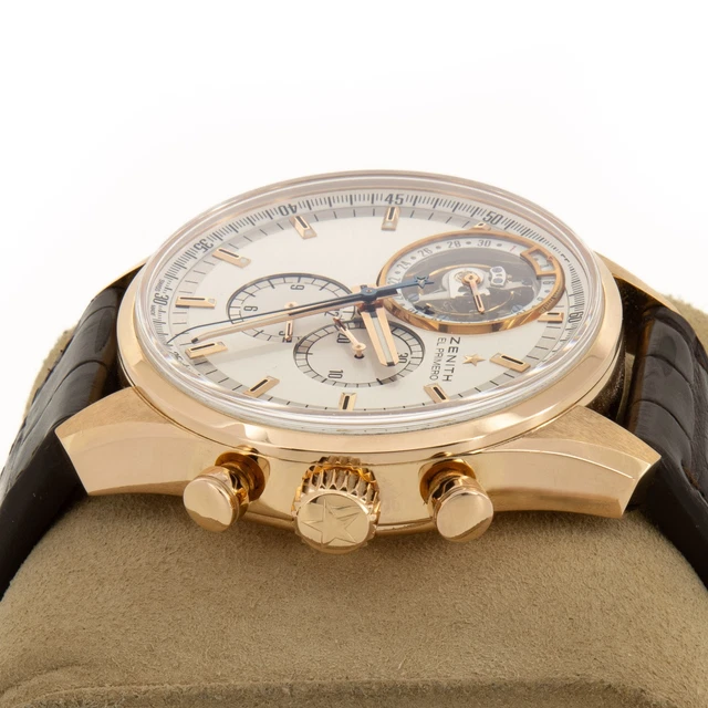 Mens-Zenith-El-Primero-18K-Tourbillon-Chrono-Watch (5) Montre homme Zenith El Primero Tourbillon Chrono 18K 18.2050, ensemble complet #W206671-2