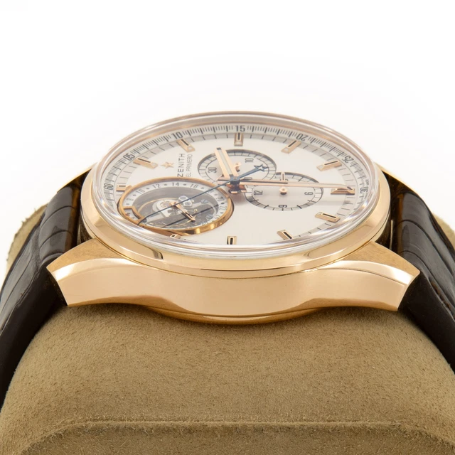 Mens-Zenith-El-Primero-18K-Tourbillon-Chrono-Watch (6) Montre homme Zenith El Primero Tourbillon Chrono 18K 18.2050, ensemble complet #W206671-2