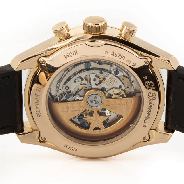 Mens-Zenith-El-Primero-18K-Tourbillon-Chrono-Watch (7) Montre homme Zenith El Primero Tourbillon Chrono 18K 18.2050, ensemble complet #W206671-2