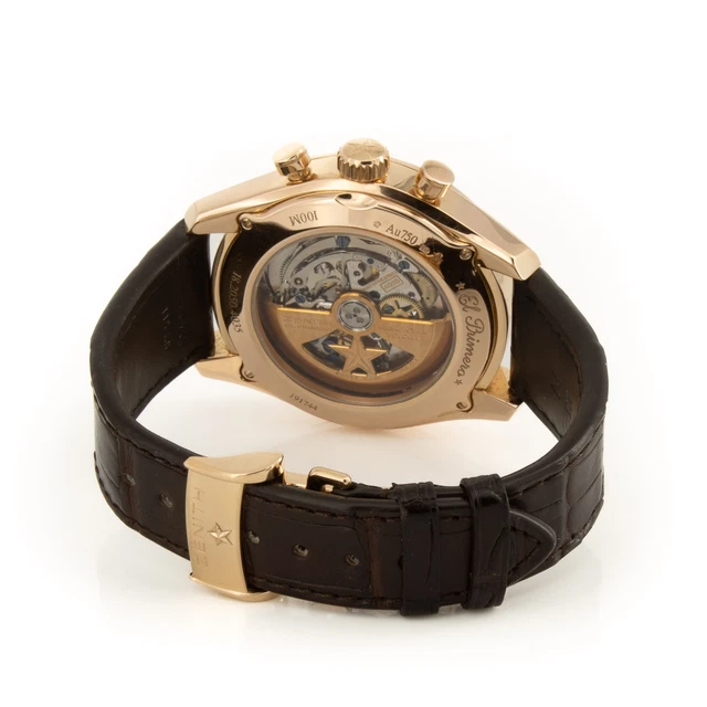 Mens-Zenith-El-Primero-18K-Tourbillon-Chrono-Watch (8) Montre homme Zenith El Primero Tourbillon Chrono 18K 18.2050, ensemble complet #W206671-2