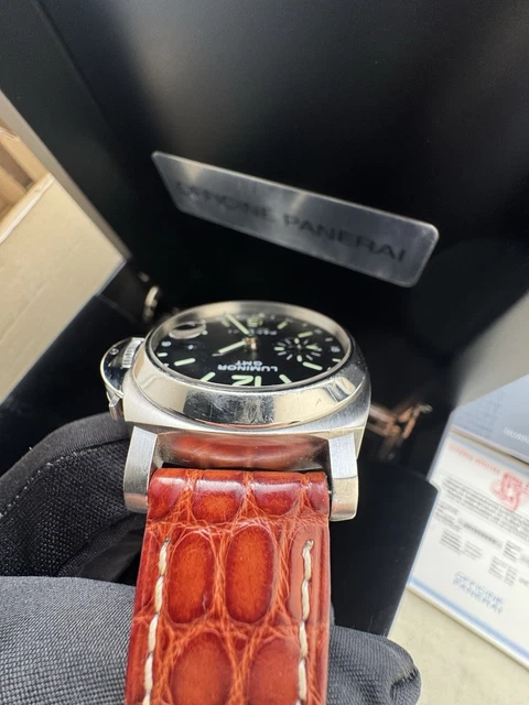 Panerai Luminor GMT PAM00244 Automatique Acier Bracelet 40mm PAM244 Ensemble complet