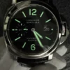 Panerai-Luminor-Marina-PAM00104-Black-Dial-On-A-2.webp Panerai Luminor Marina PAM00104 Cadran noir sur bracelet en alligator noir