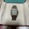 Montre-bracelet automatique Cartier Santos Godron rare de 1980 d'occasion
