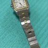Montre-bracelet automatique Cartier Santos Godron rare de 1980 d'occasion