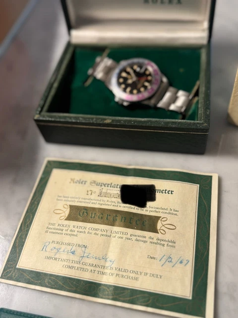 Rolex GMT-Master 1675 dorée, commande spéciale VIP, pour gaucher