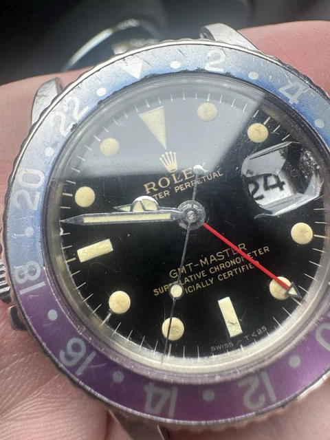 Rolex GMT-Master 1675 dorée, commande spéciale VIP, pour gaucher