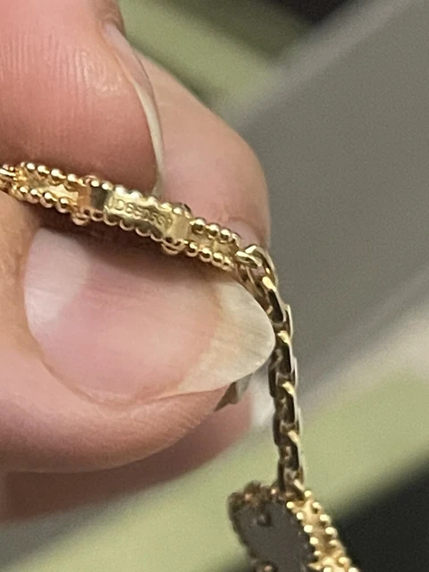 VAN CLEEF Vintage Alhambra 5 Motif Or Jaune Onyx