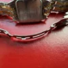 Montre unisexe vintage Panthère de Cartier 27 mm en acier et or à deux rangs, avec boîte et papiers