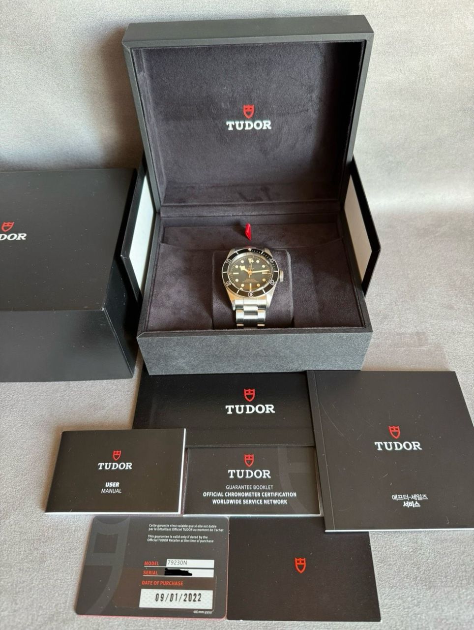 Tudor Heritage Black Bay - 79230N - Ensemble complet