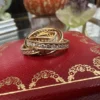 Bague authentique Cartier en or Trinity et diamants, taille 4 1/4, excellent état